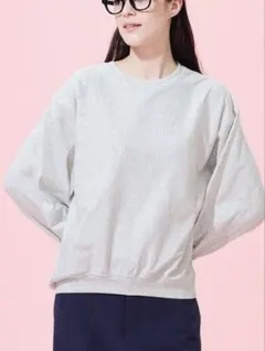 coca T-スウェットビッグシルエット 長袖Tシャツ　スウェット　ライトグレー