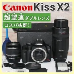 ❤運動会に大活躍❤ Canon Kiss X7❤極美品300mm望遠Wレンズ一式