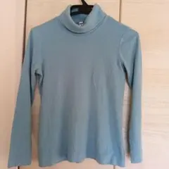 ユニクロ　ブルー系　タートルネック　フリース　レディース　Mサイズ
