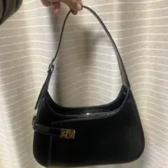 VIS ワンハンドルバッグ ブラック ゴールド金具 ミニバッグ きれいめ 通勤