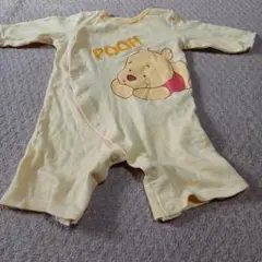 プーさん ストライプロンパース 西松屋60～70