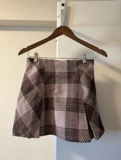 GRL インパン裏地付きツイードチェックミニスカート