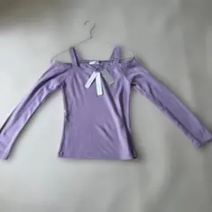 【新品タグ付】セシルマクビー オフショル ニット トップス ラベンダー Mサイズ