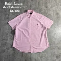 Ralph Lauren オックスフォード 半袖 シャツ XLピンクポニー刺繍のサムネイル