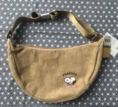 最終値下げ 新品 スヌーピー ショルダーバッグ コーデュロイ風