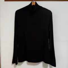ユニクロ極暖ヒートテックカシミヤブレンドタートルネックT（黒）