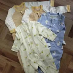 ユニクロベビー／カバーオール　80サイズ　4枚セット