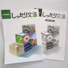 【美品・書き込み無し】中学国語 しっかり文法 本冊・解答と解説 2冊セット