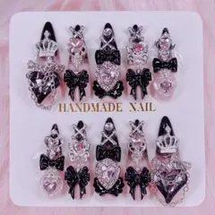 地雷系 × 量産型 †❤︎ ウィッシュコア 魔法少女 ゴテゴテ ♡ ネイルチップ