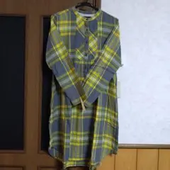 チェック柄シャツワンピース