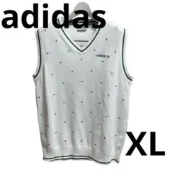 adidas アディダス メンズウェア ベスト 数字柄 GOLF ニット XL