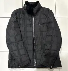 美品 希少サイズ バーバリーブラックレーベル ノバチェック ダウンジャケット L