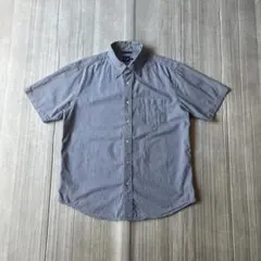 00s OLD GAP 半袖 チェックシャツ M ライトブルー city boy