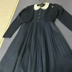 ☆値下げしました☆ファミリア　女児　120 ネイビー ワンピース　カーディガン