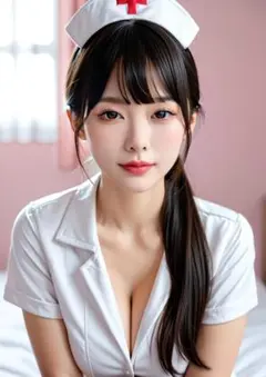 月屋 A4 ポスター 4K 高画質 写真 AI 美女 ナース R0022