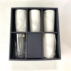 【BOHEMIA】ボヘミアガラス　クリスタルカット　グラス 　5個　セット