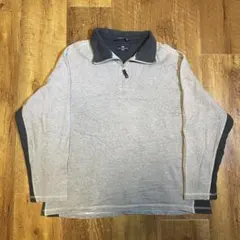 00s archive c-boyグレーフェードハーフジップスウェットトレーナー