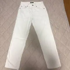 ホワイトデニム コーデュロイパンツ