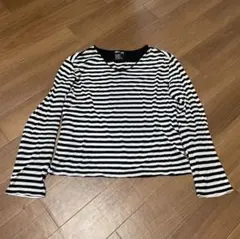 PPFM ストライプデザイン長袖カットソー Mサイズ