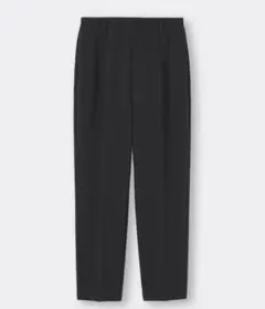 GU ハイウエストテーパードパンツ 黒 センタープレス オフィスカジュアル