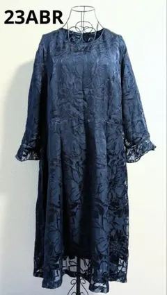 大きいサイズ　23ABR ネイビー　結婚式　入学式　卒業式　お出掛け着