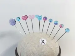 ガラスのまち針　小鳥X