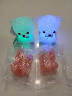 ライティングベア　熊の置物　インテリア　スクイーズ　熊の玩具