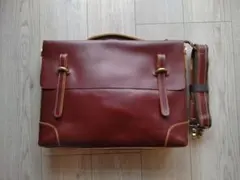 ブラウンレザー フラップバッグ ショルダーバッグ 斜め掛け ボディバッグ