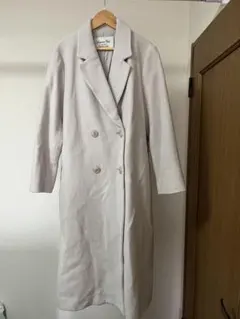 【毛90%】ライトグレー　ロングコート