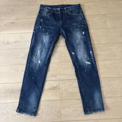 ダメージ加工 スリムフィット デニム