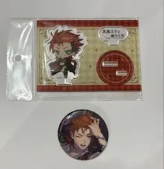 悪魔王子と操り人形 メタル缶バッジ アクリルフィギュア オスカー 2点セット
