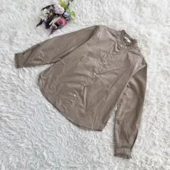 『earth music&ecology』　シャツ　ブラウス　長袖　バンドカラー