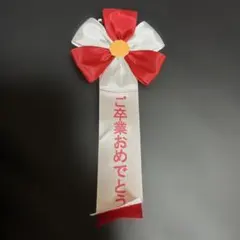 卒業祝いリボン 赤白