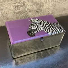 ジュエリーケース　ゼブラ　鏡面　オシャレ　インテリア