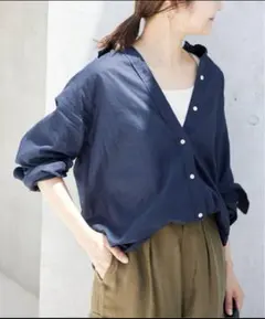 綿麻レギュラーシャツ　SLOBE IENA