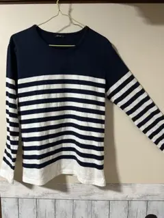 COMME CA ISM ボーダー長袖カットソー M