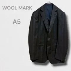 WOOLMARK テーラード ジャケット チェック柄 ウール混 ビジネス 通勤
