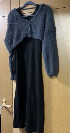 （試着のみ美品）AZUL カーディガン付きニットワンピ