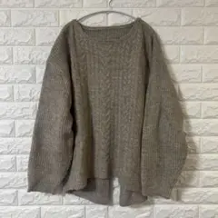 【Fサイズ 】ベージュ 長袖 ニット セーター