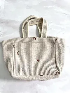 【最終値下げ】イブル　トートバッグ　ベージュ　星　月　韓国