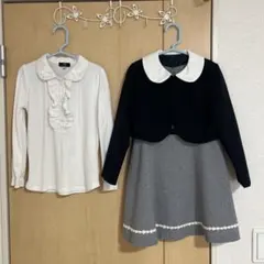 キッズ フォーマルドレスセット ワンピース120cm 卒園 入学 セットアップ