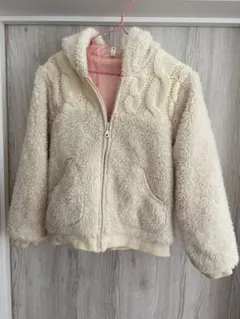 3can4on kids 120㎝　アウター　フリースコート フード付き