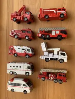 消防車・救急車ミニカー10台セット