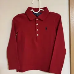 Polo Ralph Lauren キッズ 長袖ポロシャツ 赤 3/3T
