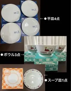 【新品未使用・非売品】SNOOPY 　食器セット　絵皿　ボウル　8点まとめ売り
