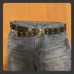 ウエスタンベルト y2k 古着 パンク グランジ 韓国 アメカジ 黒　ブラック