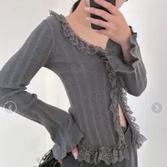 SNIDEL / Sustainableフリルニットプルオーバー