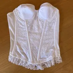 Wacoalワコールホワイトコルセット レース装飾　C70