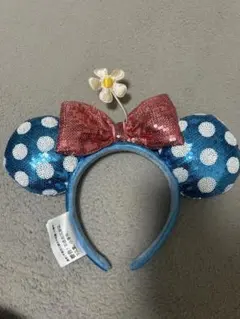 ディズニー カチューシャ 上海 水色ドット