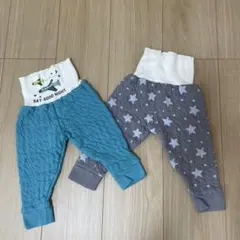星柄 キルトパンツ 腹巻付き 80cm